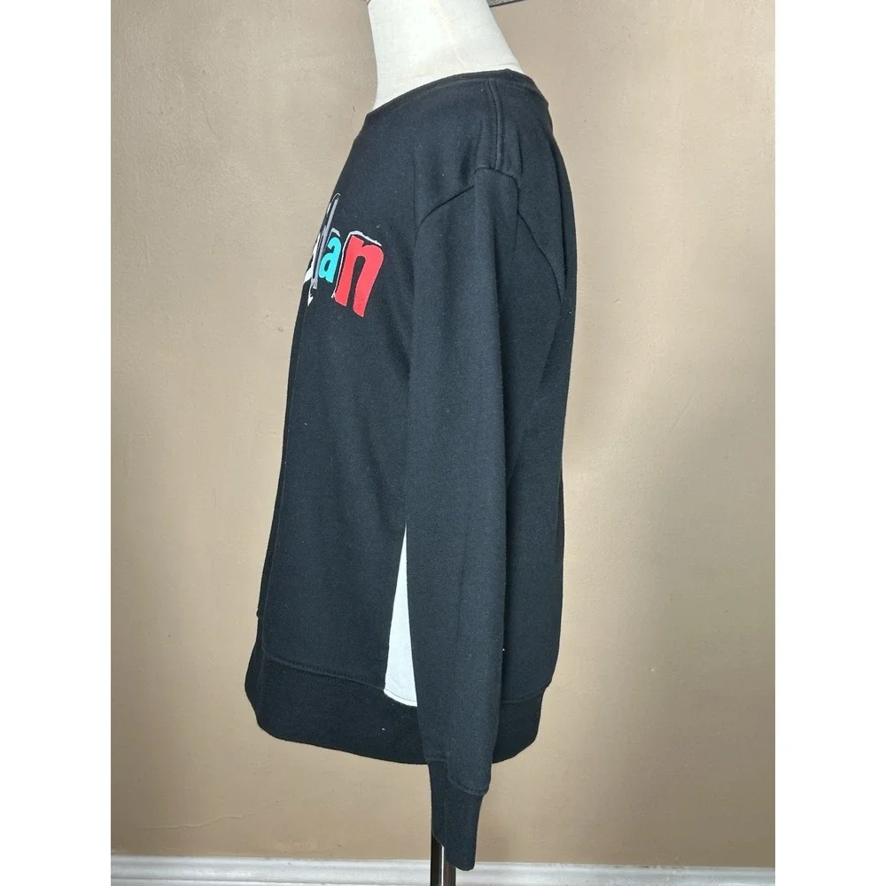 Air Jordan Sweatshirt Youth Large Black Pullover JumpMan Block Logo Boys 6-7 Yrs